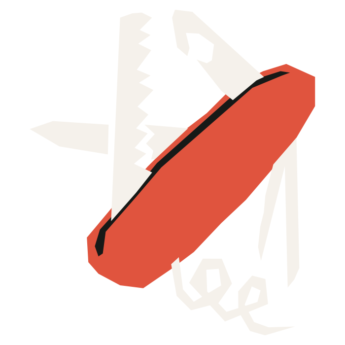 Swiss army knife illustration